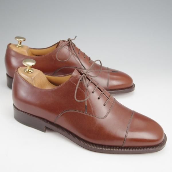 未使用★(伊)タニノクリスチー SIZE 6【デッドストック品★ストレートチップ/茶】カーフ/メンズ/TANINO CRISCI★j830