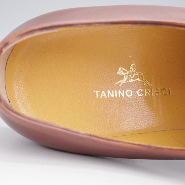 未使用★(伊)タニノクリスチー SIZE 6【デッドストック品★ストレートチップ/茶】カーフ/メンズ/TANINO CRISCI★j830