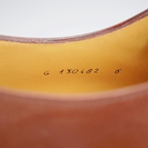 未使用★(伊)タニノクリスチー SIZE 6【デッドストック品★ストレートチップ/茶】カーフ/メンズ/TANINO CRISCI★j830