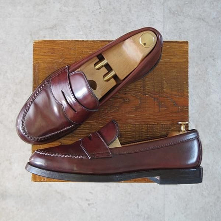 ★オールデン 7.5E【現行定価17万円程度★コードバン仕様/9916】ヴァンラスト/バンラスト/コインローファー/赤茶/#8/メンズ/ALDEN★j831