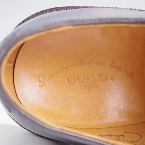 極美品★(浅草)ギルド・オブ・クラフツ UK5.5程度【注文価格40万円程度〜★ビスポーク/ノルウィージャン製法】クロコ★j836