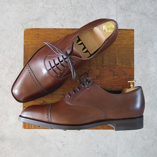 未使用★(英)BARKER/バーカー 7F【現行定価5.5万円程度★ダイナイトソール仕様/パンチドキャップトゥ】4302FW/カーフ/茶/メンズ★j838