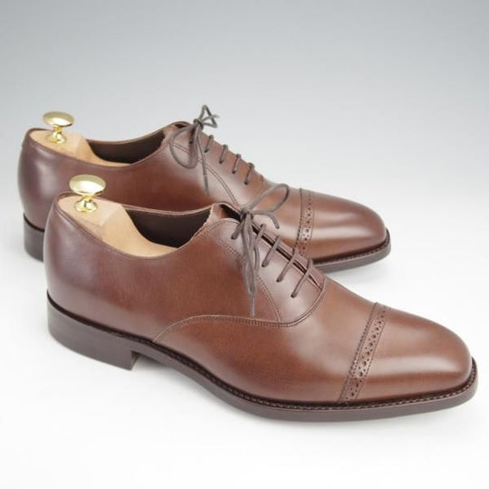 未使用★(英)BARKER/バーカー 7F【現行定価5.5万円程度★ダイナイトソール仕様/パンチドキャップトゥ】4302FW/カーフ/茶/メンズ★j838