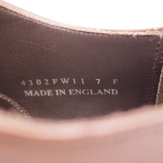 未使用★(英)BARKER/バーカー 7F【現行定価5.5万円程度★ダイナイトソール仕様/パンチドキャップトゥ】4302FW/カーフ/茶/メンズ★j838