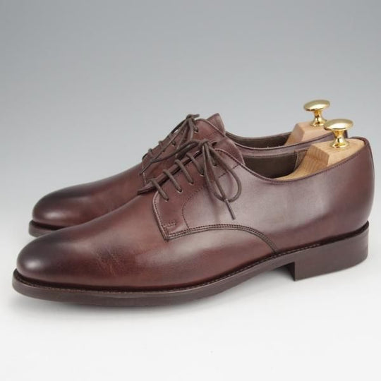 未使用★(英)BARKER/バーカー 7D【現行定価5.5万円程度★ダイナイトソール仕様/プレーントゥ】4476DW/カーフ/濃茶/メンズ★j839