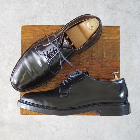 美品★オールデン 6.5D【定価￥184,800-★コードバン仕様/9901】バリーラスト/プレーントゥ/黒/メンズ/ALDEN★j840