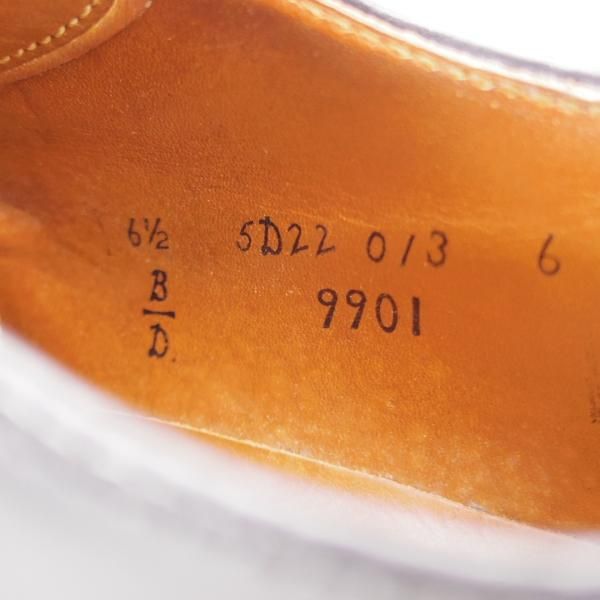 美品★オールデン 6.5D【定価￥184,800-★コードバン仕様/9901】バリーラスト/プレーントゥ/黒/メンズ/ALDEN★j840