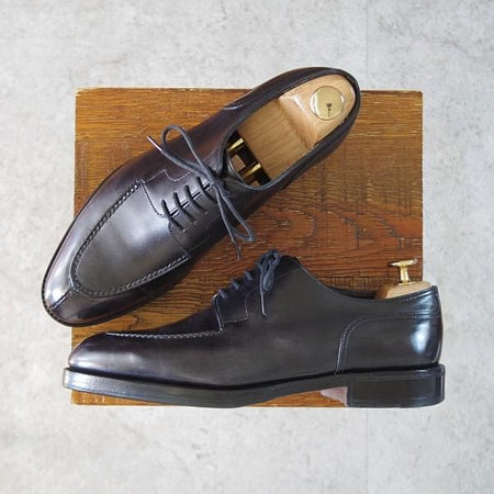 美品★ジョンロブ 5.5E【定価￥266,200-★HARLYN/スキンステッチ/8695ラスト】ミュージアムカーフ/Uチップ/黒/メンズ/JOHN LOBB★j842