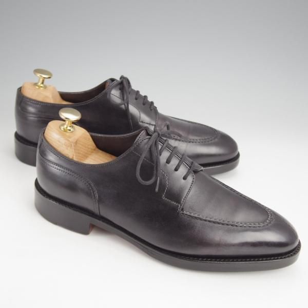 美品★ジョンロブ 5.5E【定価￥266,200-★HARLYN/スキンステッチ/8695ラスト】ミュージアムカーフ/Uチップ/黒/メンズ/JOHN LOBB★j842
