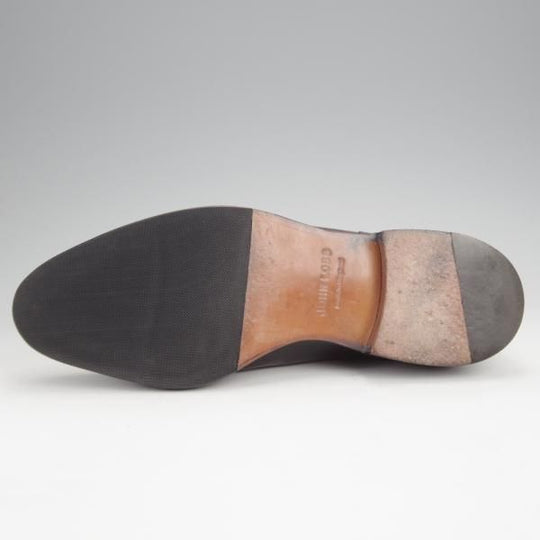 美品★ジョンロブ 5.5E【定価￥266,200-★HARLYN/スキンステッチ/8695ラスト】ミュージアムカーフ/Uチップ/黒/メンズ/JOHN LOBB★j842