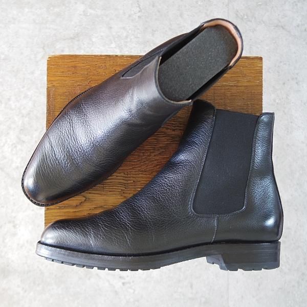 美品★(伊)F.LLIジャコメッティ SIZE 40【定価￥116,640-★ゴートレザー(山羊革)/サイドゴアブーツ】FG373/黒/Giacometti★j843