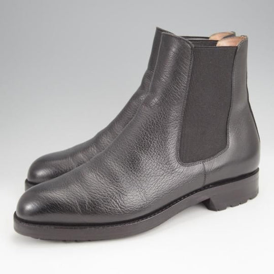 美品★(伊)F.LLIジャコメッティ SIZE 40【定価￥116,640-★ゴートレザー(山羊革)/サイドゴアブーツ】FG373/黒/Giacometti★j843