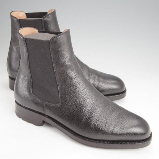 美品★(伊)F.LLIジャコメッティ SIZE 40【定価￥116,640-★ゴートレザー(山羊革)/サイドゴアブーツ】FG373/黒/Giacometti★j843