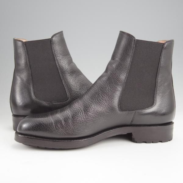 美品★(伊)F.LLIジャコメッティ SIZE 40【定価￥116,640-★ゴートレザー(山羊革)/サイドゴアブーツ】FG373/黒/Giacometti★j843