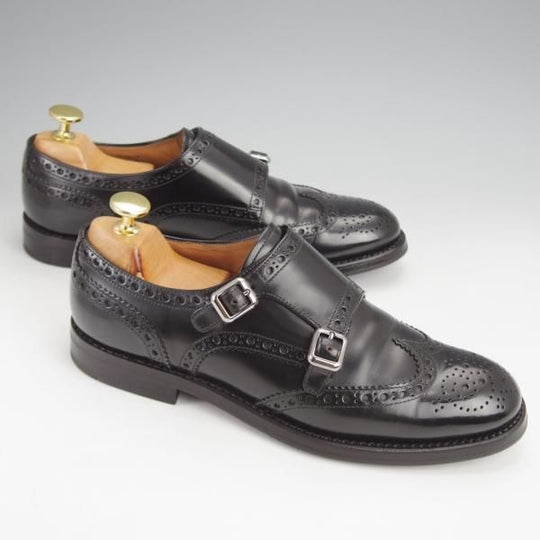 極美品★チャーチ(レディース) SIZE 36【定価￥181,500-★LANA R/ダブルモンク】ポリッシュドバインダーカーフ/黒/Church's★j844