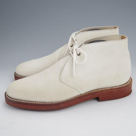 極美品★チャーチ 60F/UK6【★チャッカブーツ/SAHARA/81ラスト】スエード/白/メンズ/サハラ/Church'★j845