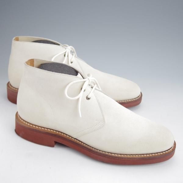 極美品★チャーチ 60F/UK6【★チャッカブーツ/SAHARA/81ラスト】スエード/白/メンズ/サハラ/Church'★j845