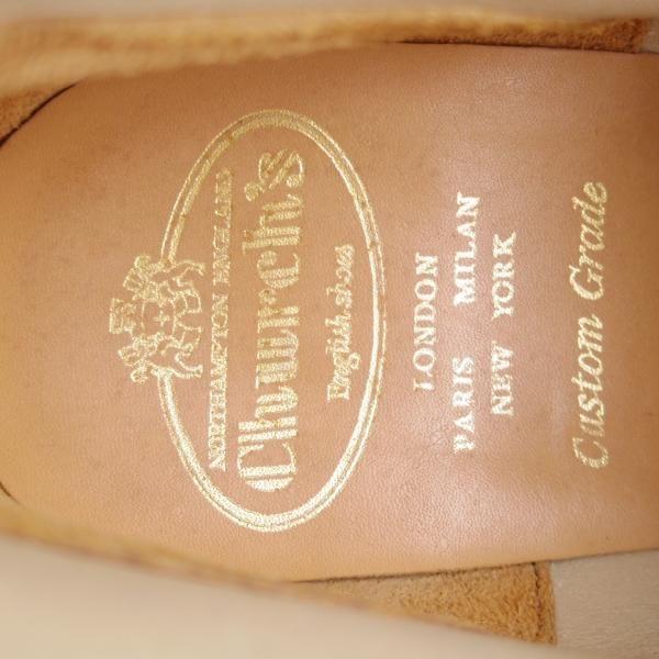 極美品★チャーチ 60F/UK6【★チャッカブーツ/SAHARA/81ラスト】スエード/白/メンズ/サハラ/Church'★j845