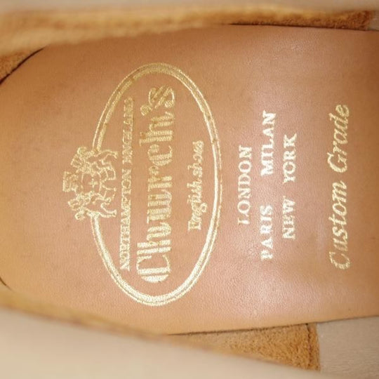 極美品★チャーチ 60F/UK6【★チャッカブーツ/SAHARA/81ラスト】スエード/白/メンズ/サハラ/Church'★j845