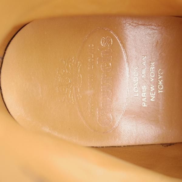 美品★チャーチ 60F/UK6【ブーツ版バーウッド★ダイナイトソール仕様/RENWICK】81ラスト/サンダルウッド/茶/メンズ/Church's★j846