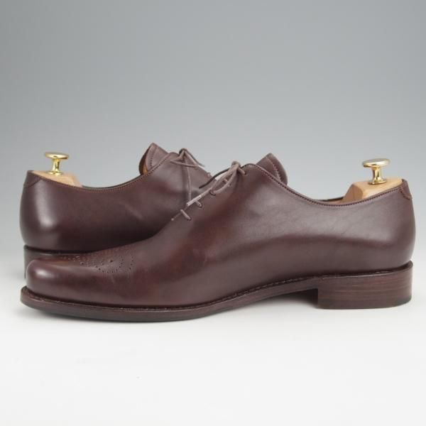 極美品★パラブーツ SIZE 9.5【貴重★ドレス仕様のホールカット/濃茶】カーフ/メンズ/Paraboot★j848