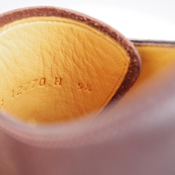 極美品★パラブーツ SIZE 9.5【貴重★ドレス仕様のホールカット/濃茶】カーフ/メンズ/Paraboot★j848