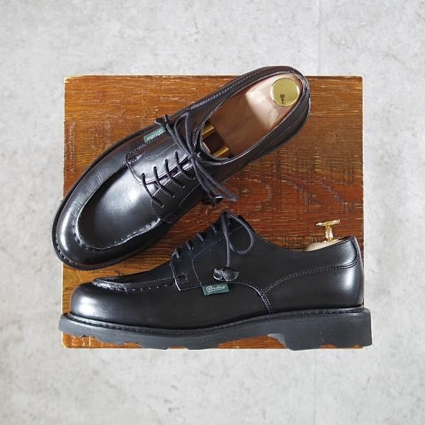 未使用★パラブーツ(レディース) SIZE 4.5【定価￥77,000-★CHAMBORD/シャンボード】Uチップ/カーフ/NOIR/黒/Paraboot★j853