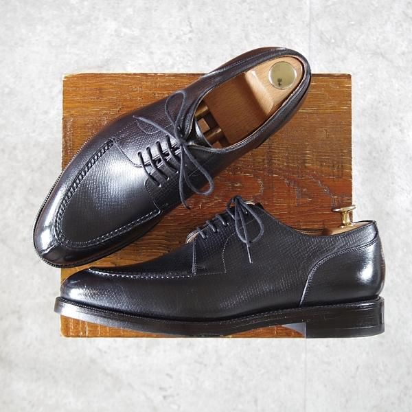 極美品★RAYMAR/レイマー SIZE 7【定価￥41,500-★EG/ドーバー似寄モデル/(米)ホーウィン社のハッチグレイン】スキンステッチ/黒★j854