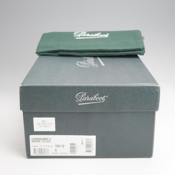 極美品★パラブーツ SIZE 6【定価￥79,200-★アヴィニョン/AVIGNON】グリフソール/リスレザー/Uチップ/CAFE/カフェ/Paraboot★j855