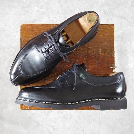 極美品★パラブーツ SIZE 8【定価￥79,200-★アヴィニョン/AVIGNON】グリフソール/リスレザー/Uチップ/NOIR/黒/Paraboot★j856