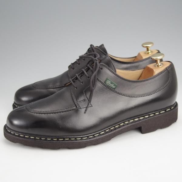 極美品★パラブーツ SIZE 8【定価￥79,200-★アヴィニョン/AVIGNON】グリフソール/リスレザー/Uチップ/NOIR/黒/Paraboot★j856