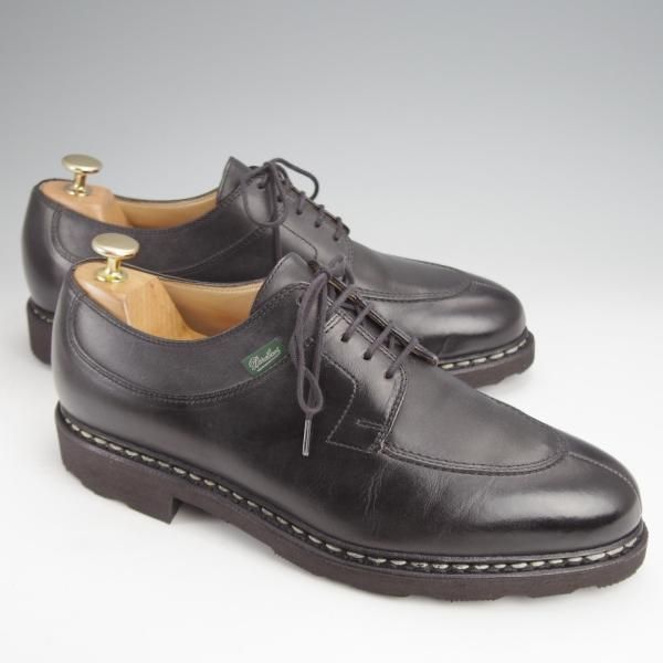 極美品★パラブーツ SIZE 8【定価￥79,200-★アヴィニョン/AVIGNON】グリフソール/リスレザー/Uチップ/NOIR/黒/Paraboot★j856
