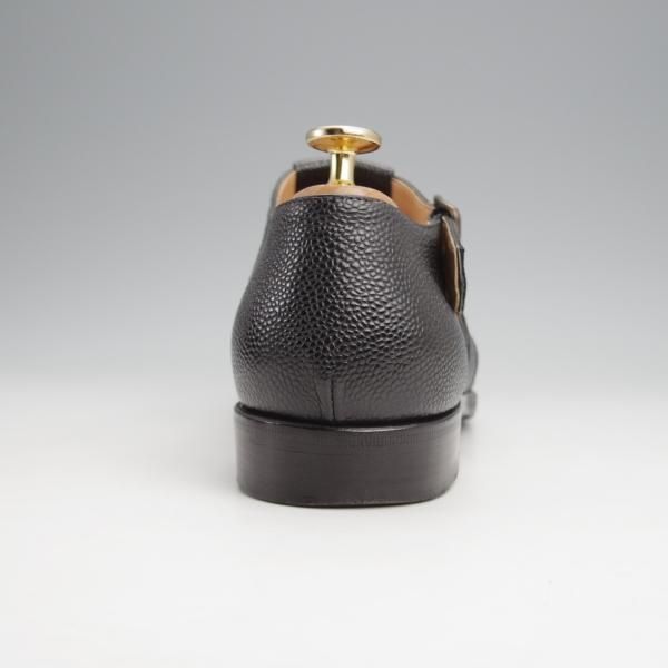 極上★(伊)F.LLIジャコメッティ SIZE 40【定価￥86,900-★グルカサンダル/FG166】グレインレザー/黒/メンズ/Giacometti★j857