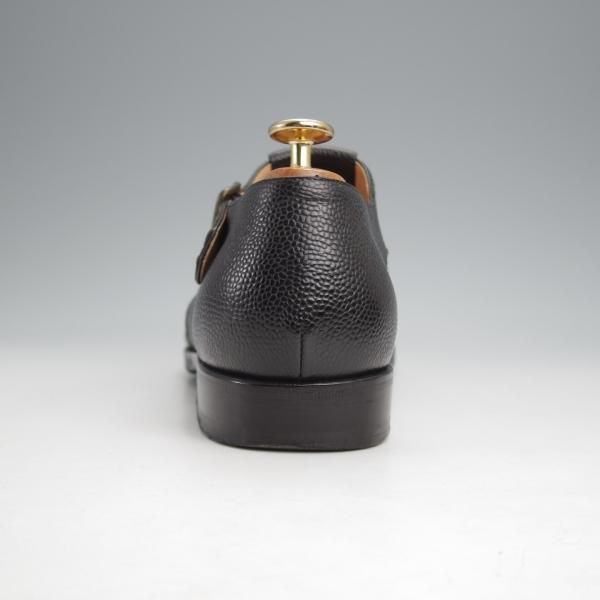 極上★(伊)F.LLIジャコメッティ SIZE 40【定価￥86,900-★グルカサンダル/FG166】グレインレザー/黒/メンズ/Giacometti★j857