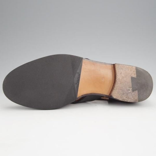 極上★(伊)F.LLIジャコメッティ SIZE 40【定価￥86,900-★グルカサンダル/FG166】グレインレザー/黒/メンズ/Giacometti★j857