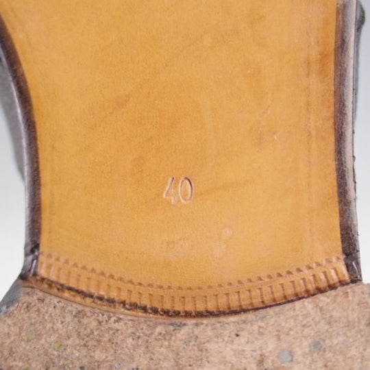 極上★(伊)F.LLIジャコメッティ SIZE 40【定価￥86,900-★グルカサンダル/FG166】グレインレザー/黒/メンズ/Giacometti★j857