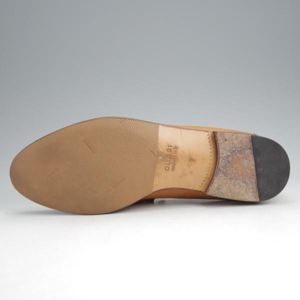 極上★(伊)GUCCI/グッチ SIZE 7【貴重★シェリーライン/ビットローファー】スリッポン/薄茶/メンズ★j859