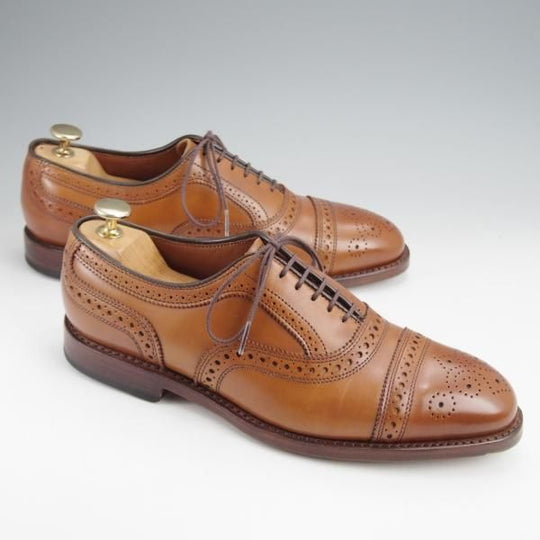 極美品★(米)アレンエドモンズ 7E【定価￥85,800-★Strand/ストランド】65ラスト/セミブローグ/カーフ/WALNUT/茶/ALLEN EDMONDS★j860