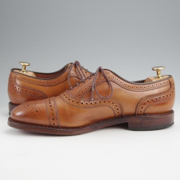 極美品★(米)アレンエドモンズ 7E【定価￥85,800-★Strand/ストランド】65ラスト/セミブローグ/カーフ/WALNUT/茶/ALLEN EDMONDS★j860