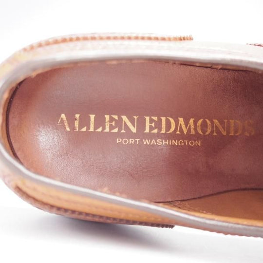 極美品★(米)アレンエドモンズ 7E【定価￥85,800-★Strand/ストランド】65ラスト/セミブローグ/カーフ/WALNUT/茶/ALLEN EDMONDS★j860