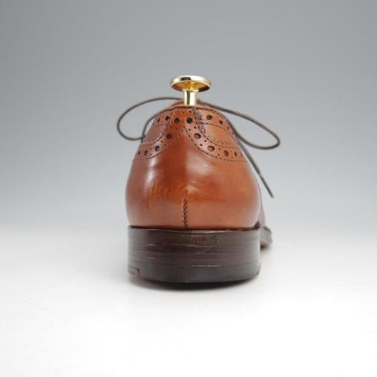 極美品★オールデン 7D【現行定価10万円以上★セミブローグ/911/ハンプトンラスト】Hampton/カーフ/茶/ALDEN★j862