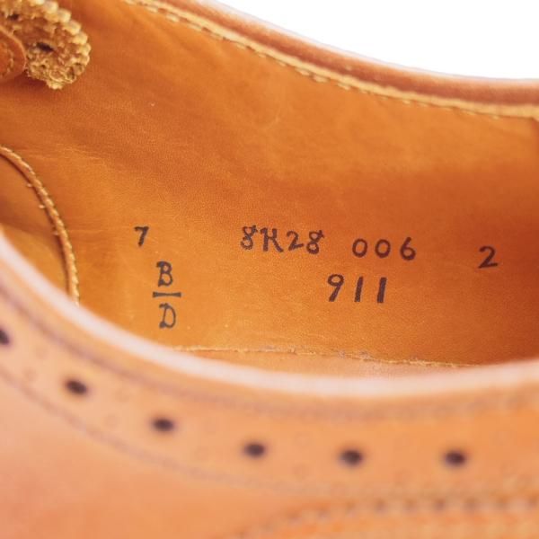 極美品★オールデン 7D【現行定価10万円以上★セミブローグ/911/ハンプトンラスト】Hampton/カーフ/茶/ALDEN★j862