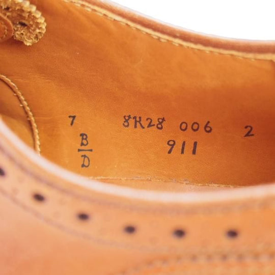 極美品★オールデン 7D【現行定価10万円以上★セミブローグ/911/ハンプトンラスト】Hampton/カーフ/茶/ALDEN★j862