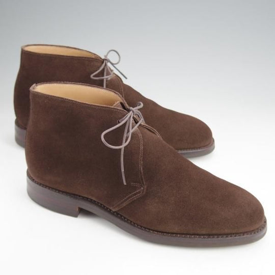 極美品★クロケット&ジョーンズ 6E【定価￥84,700-★ダイナイトソール/CHERTSEY】224ラスト/チャッカブーツ/濃茶/Crockett&Jones★j871