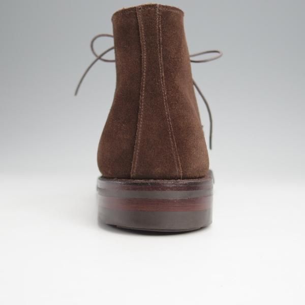 極美品★クロケット&ジョーンズ 6E【定価￥84,700-★ダイナイトソール/CHERTSEY】224ラスト/チャッカブーツ/濃茶/Crockett&Jones★j871