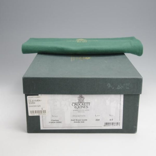 極美品★クロケット&ジョーンズ 6E【定価￥84,700-★ダイナイトソール/CHERTSEY】224ラスト/チャッカブーツ/濃茶/Crockett&Jones★j871