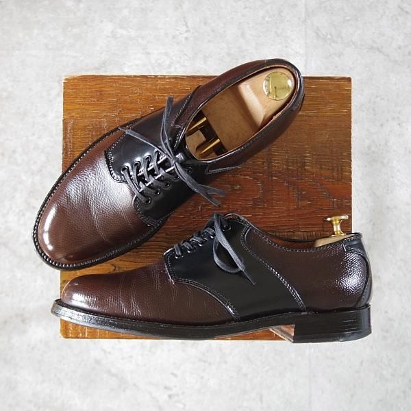極上★オールデン 6D【貴重★コードバン×アルパインカーフ/BEAMS PLUS別注】サドルシューズ/黒×濃茶/メンズ/ALDEN★j872