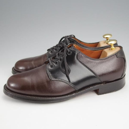 極上★オールデン 6D【貴重★コードバン×アルパインカーフ/BEAMS PLUS別注】サドルシューズ/黒×濃茶/メンズ/ALDEN★j872