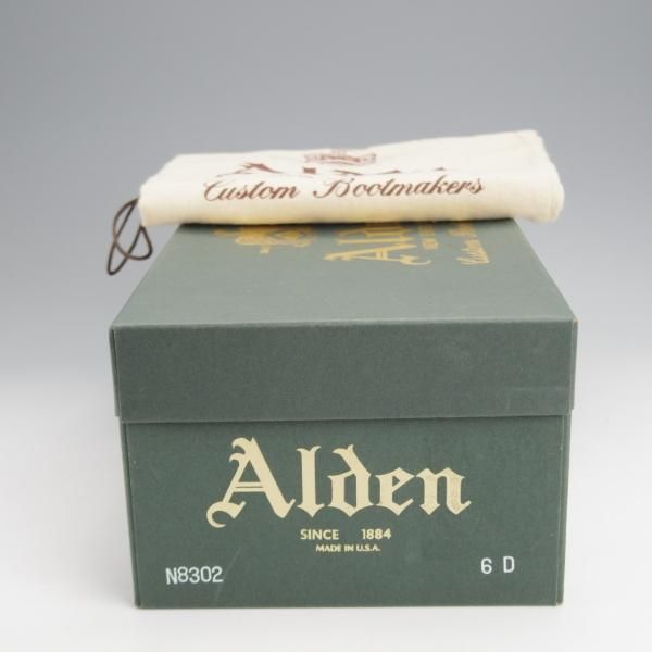 極上★オールデン 6D【貴重★コードバン×アルパインカーフ/BEAMS PLUS別注】サドルシューズ/黒×濃茶/メンズ/ALDEN★j872