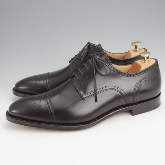 未使用★チャーチ 85F/UK8.5【★セミブローグ/WINFORD】130ラスト/カーフ/黒/メンズ/Church's★j874